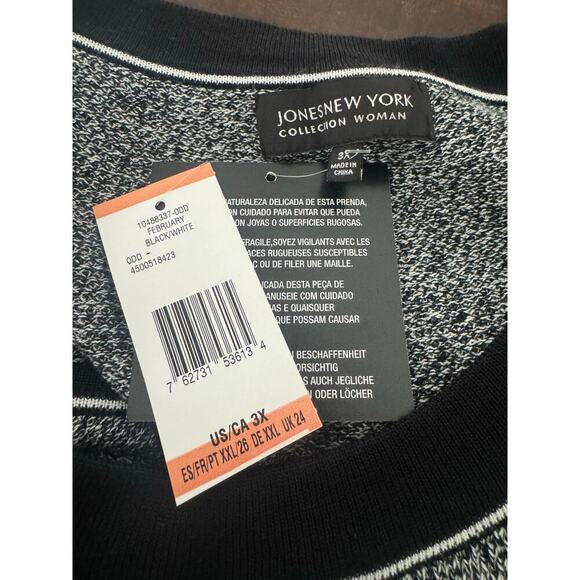 Jones New York Gray and Black Knitted Sleeveless Top 3X NWT - Picture 8 of 11